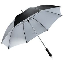 Üvegszálas alum. esernyő, fekete/ezüst
