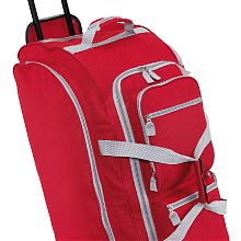 9P gurulós utazó táska, piros-szürke